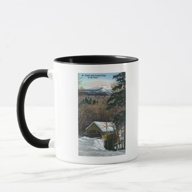 Tasse Pont couvert à Flume en hiver (Gauche)