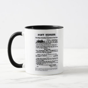 Tasse Pony Express, neuf jours