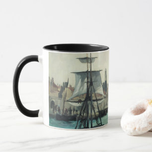 Tasse Port de Calais par Manet, Art Impressionniste Vint
