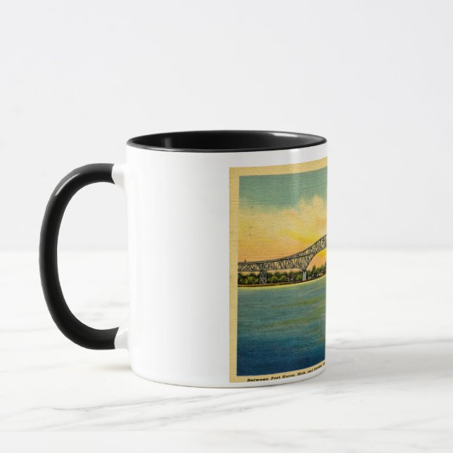 Tasse Port Huron Michigan de pont de Bluewater (Gauche)