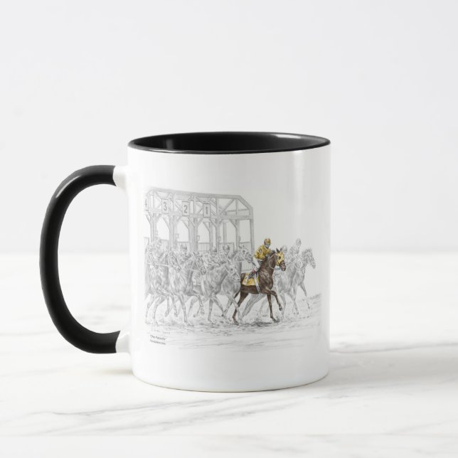 Tasse Porte de départ de la course de cheval (Gauche)