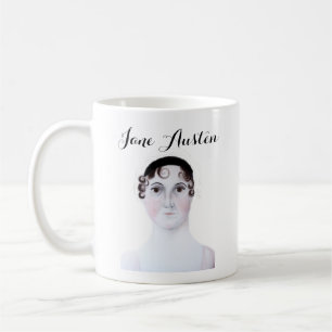 Tasse portrait aquarelle de Jane Austen