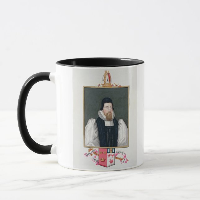 Tasse Portrait de 1500-81) évêques de Richard Cox (d'Ely (Gauche)