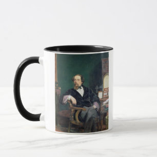 Tasse Portrait de Charles Dickens (huile sur la toile)
