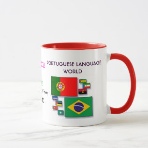 Tasse portugaise du monde de langue