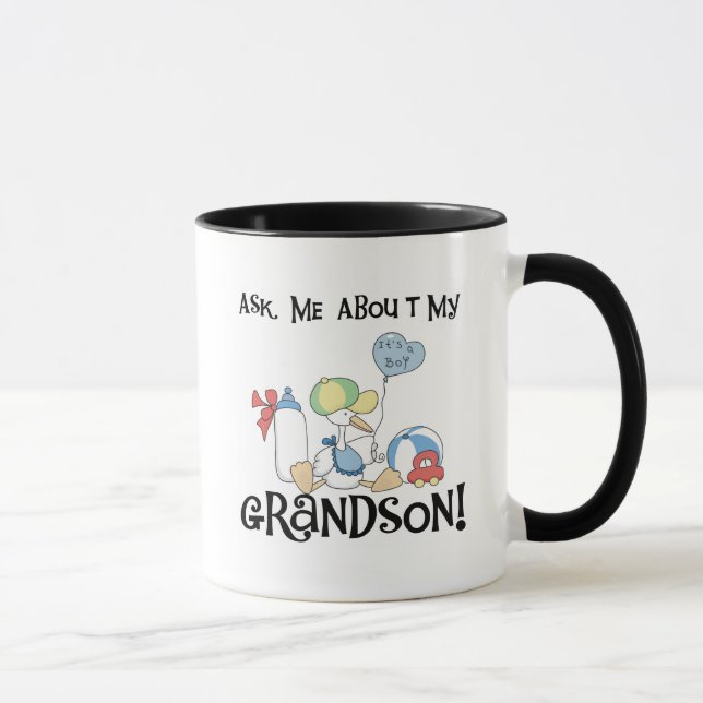 Tasse Posez des questions sur mes T-shirts et cadeaux de (Droite)