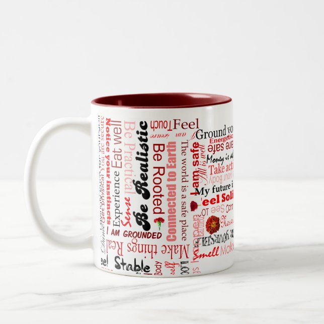 Tasse positive de typographie d'affirmations de (Gauche)