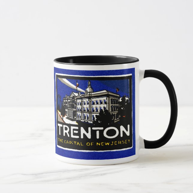Tasse Poster vintage Trenton NJ (Droite)