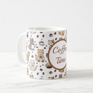 Tasse pour amateur de chats de l'heure du café
