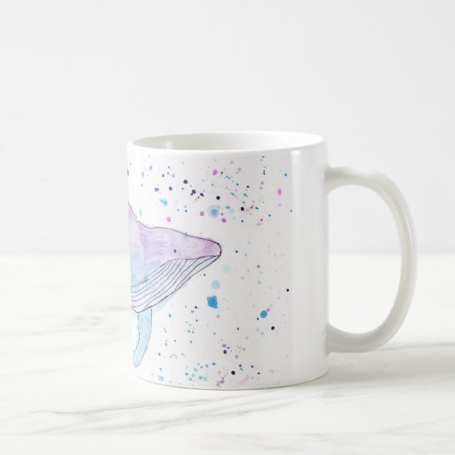 Tasse pour aquarelle de baleine de bosse (Droite)