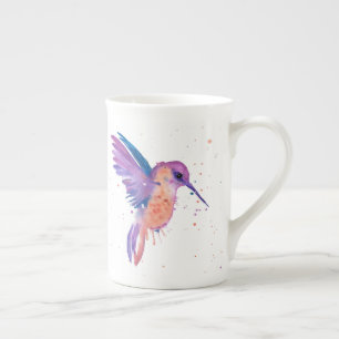 Tasse pour aquarelle de colibri de peinture