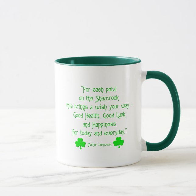 Tasse Pour chaque pétale sur le shamrock... (Droite)