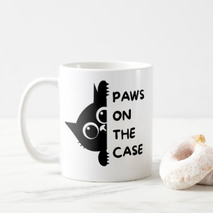 Tasse pour chat Paws On The Case – Café pour amate