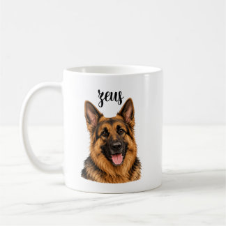 Tasse pour chien robuste avec nom Zeus et design B