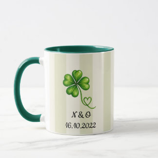 Tasse pour couple personnalisée | Initiales et dat