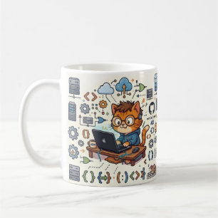 Tasse pour développeur de chat de codage