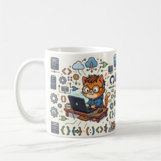 Tasse pour développeur de chat de codage