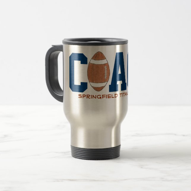 Tasse pour entraîneur de football (Devant gauche)