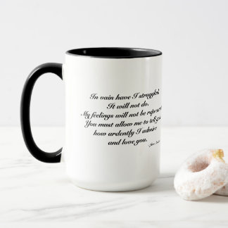 Tasse pour femme. Citation romantique/amusante, Ja
