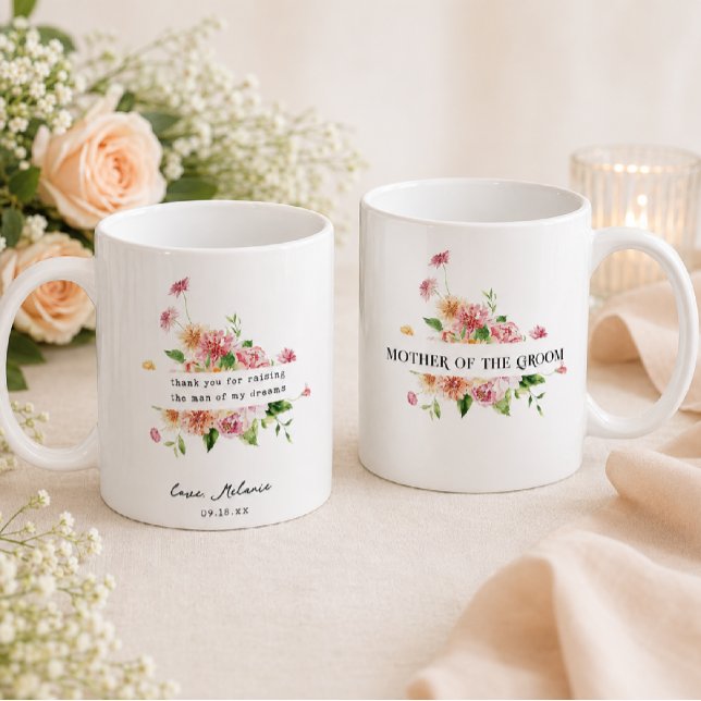 Tasse pour la mère du marié | Merci (Créateur téléchargé)