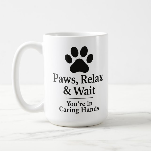 Tasse pour salle d'attente vétérinaire (Gauche)