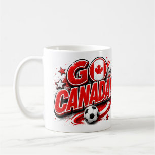 Tasse pour supporter de soccer patriotique GO Cana