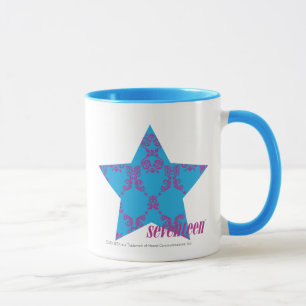 Tasse Pourpre-Aqua 2 de damassé