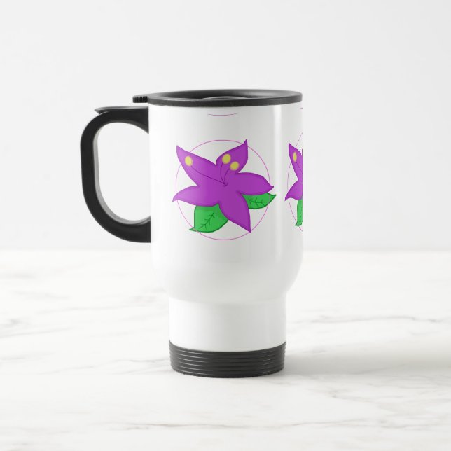 TASSE pourpre de fleur (Gauche)