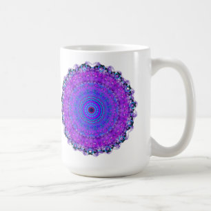 Tasse pourpre de kaléidoscope de mandala de psych