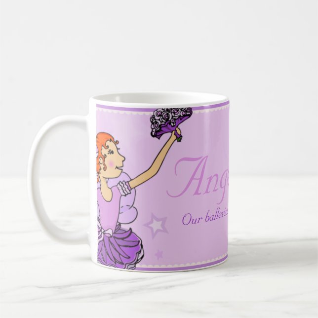 Tasse pourpre et rouge de princesse de ballerine (Gauche)
