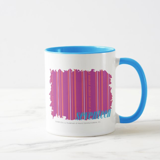 Tasse Pourpre mince 2 de rayures (Droite)