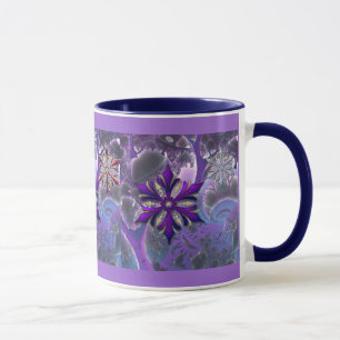 Tasse pourpre sauvage folle d'ornement de Noël de
