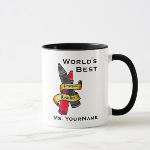 Tasse préscolaire personnalisée de professeur