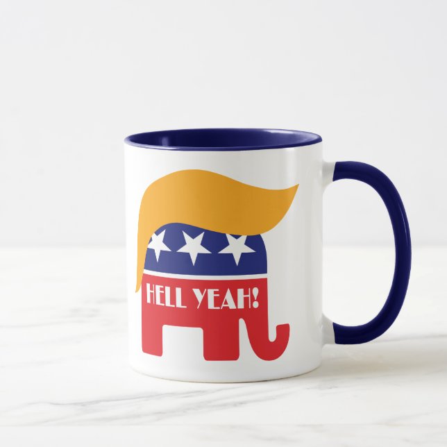 Tasse Président Donald Trump 45 Elephant Hell Hell Ouais (Droite)