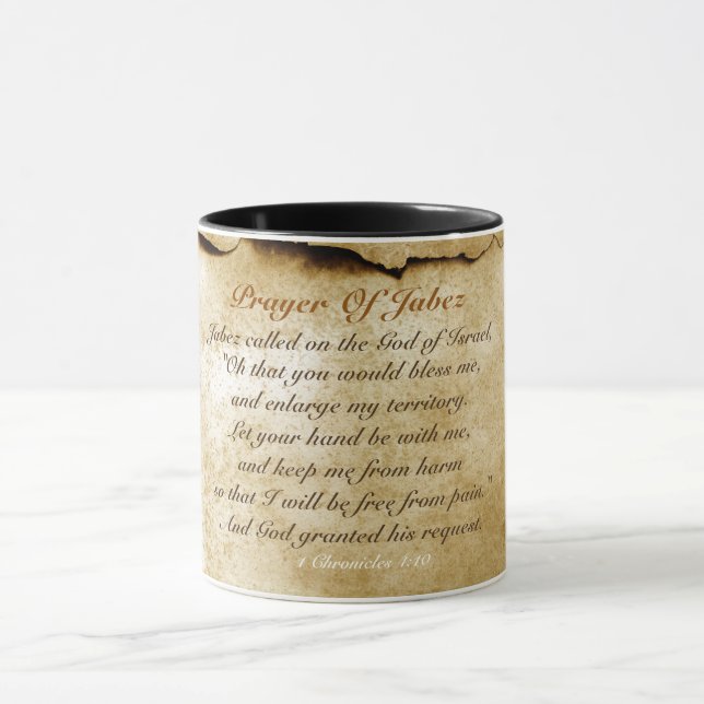 Tasse Prière de Jabez, Bible Verse, 1 Chroniques 4:10 (Centre)