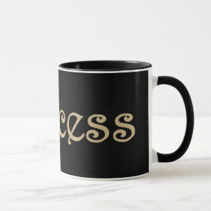 Tasse Princesse Black et or personnalisés