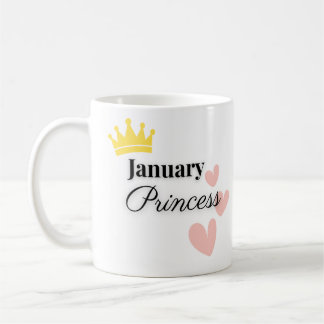Tasse Princesse de Janvier – Couronne Dorée & Moti