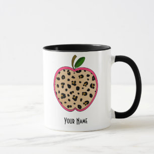 Tasse Professeur d'Apple d'empreinte de léopard