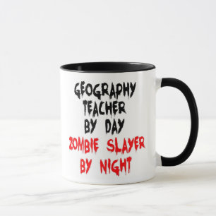 Tasse Professeur de géographie Zombie Slayer