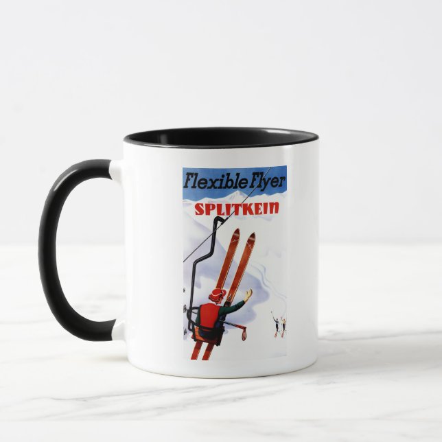 Tasse Promo Flexible Flyer Splitkein Skis En Bois (Gauche)
