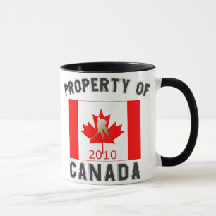 Tasse Propriété du souvenir 2010 de drapeau d'hockey d