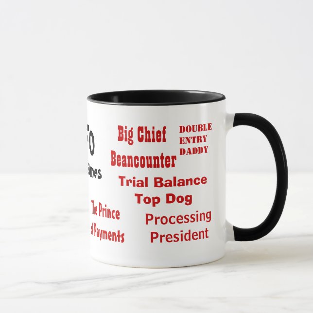 Tasse Pseudo CFO Synonymes amusants et titres d'emploi (Droite)