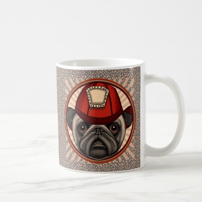 Tasse Pug Pompiers (Droite)