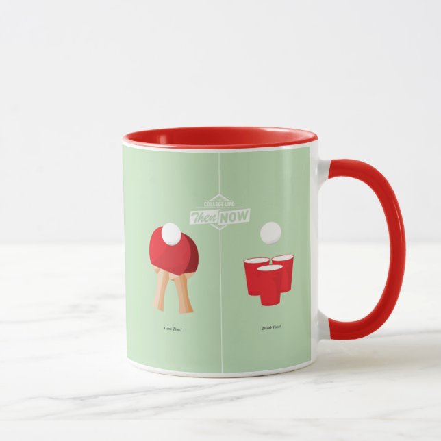 Tasse Puis et maintenant : Ping-pong (Droite)