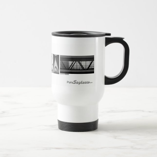 Tasse pure de voyage de lettres de Saginaw (Droite)