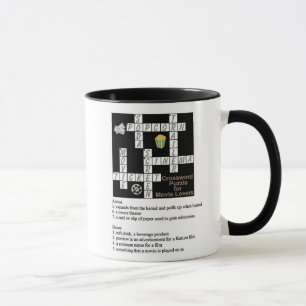 Tasse Puzzle de mots croisés pour les amateurs de cinéma