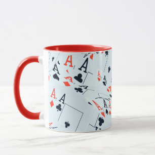 Tasse Quad Aces Poker Cartes Motif,