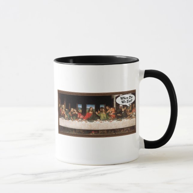 Tasse Quand Mangeons-Nous ? - Dîner Dernier pour les fêt (Droite)