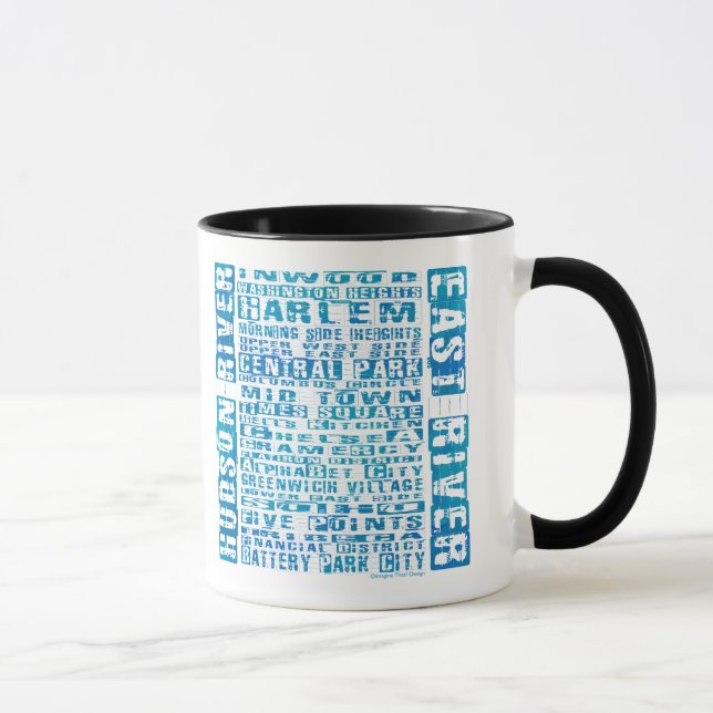 Tasse Quartiers NYC Bleu (Droite)