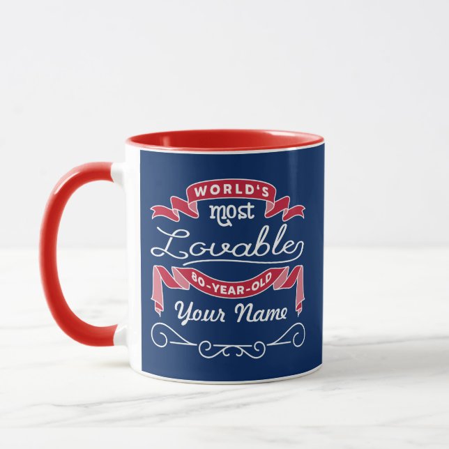 Tasse quatre-vingtième De 80 ans le plus aimable du (Gauche)